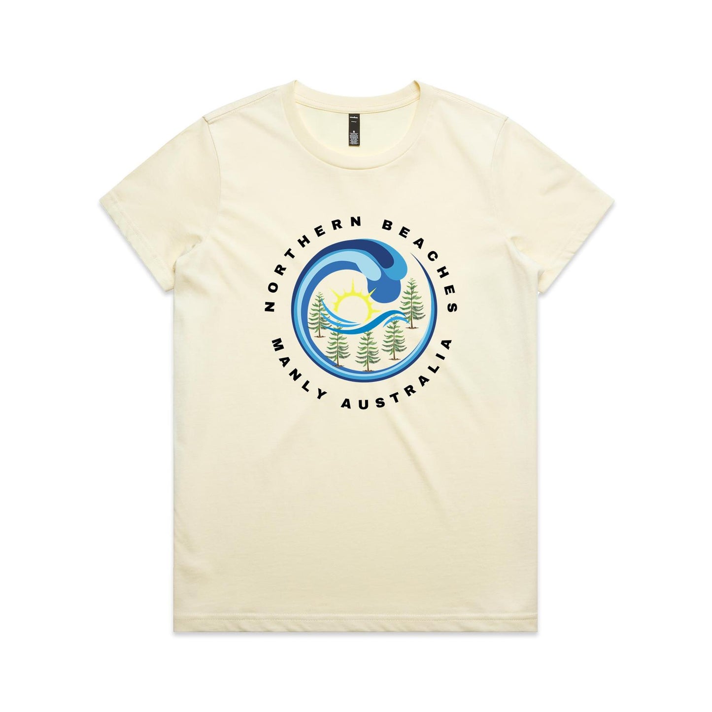 Lost Manly Custom Logo Northern Beaches Manly Australia Edition AS Colour Women's Maple Tee - Lost Manly Shop