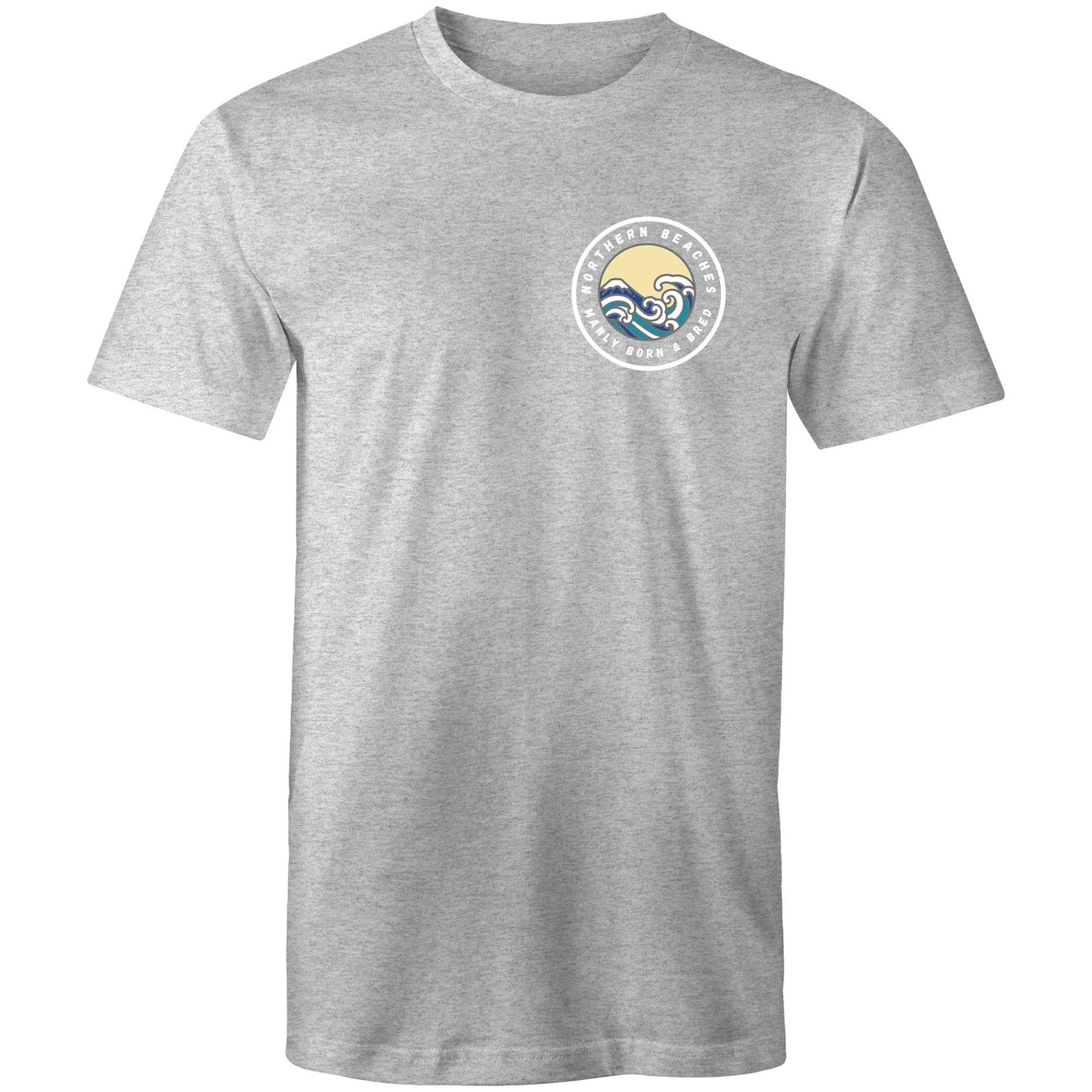 Mens T-Shirt Northern Beaches Manly Born & Bred custom logo 