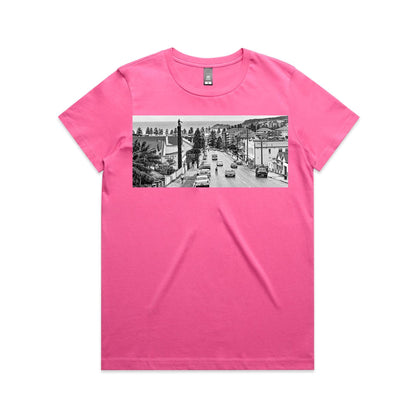 Vintage Manly Tyre Man Women’s Cotton T-Shirt – Sydney Road