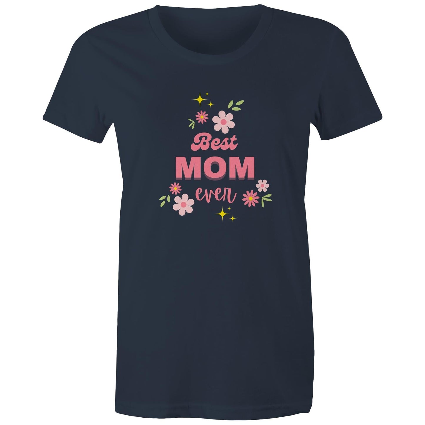 Women's Maple Tee Best Mom Ever Print 