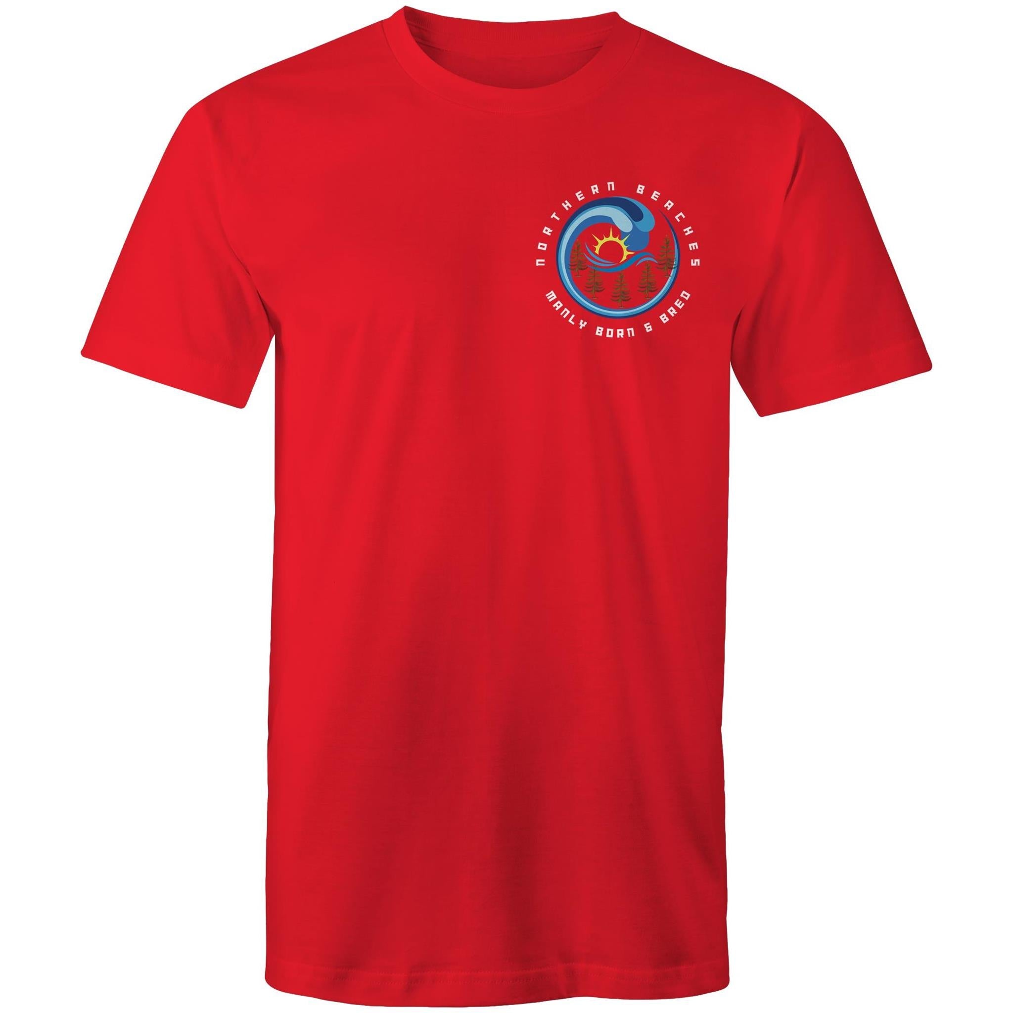Mens T-Shirt Northern Beaches Manly Born n Bred Printed Logo 