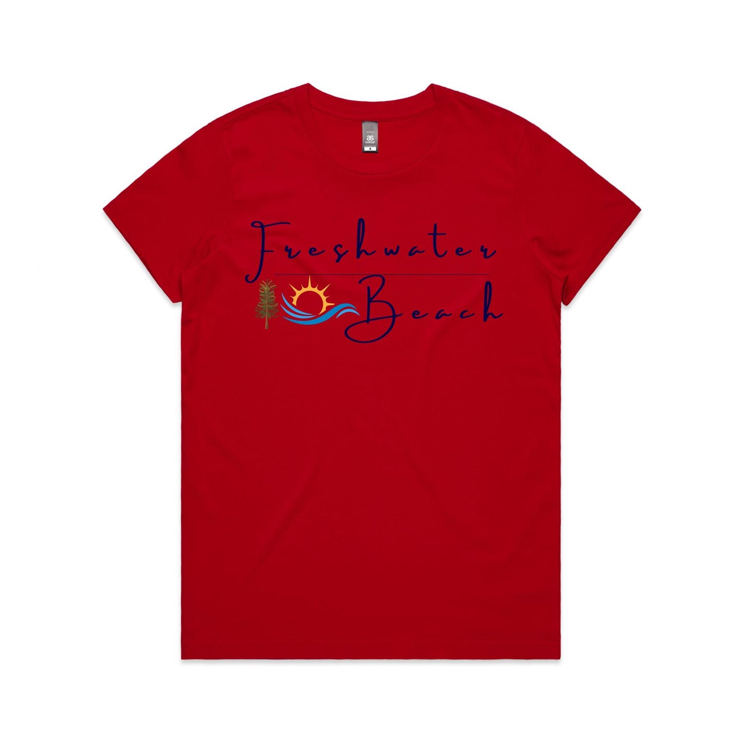 Lost Manly Custom Freshwater Beach Logo Limited Edition AS Colour Women's Maple Tee - Lost Manly Shop