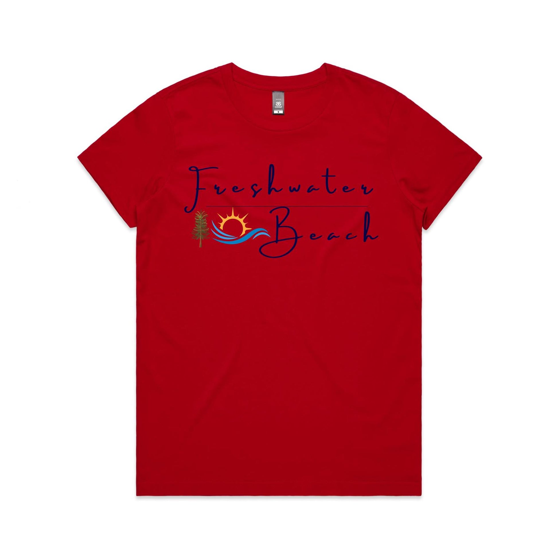 Lost Manly Custom Freshwater Beach Logo Limited Edition AS Colour Women's Maple Tee - Lost Manly Shop