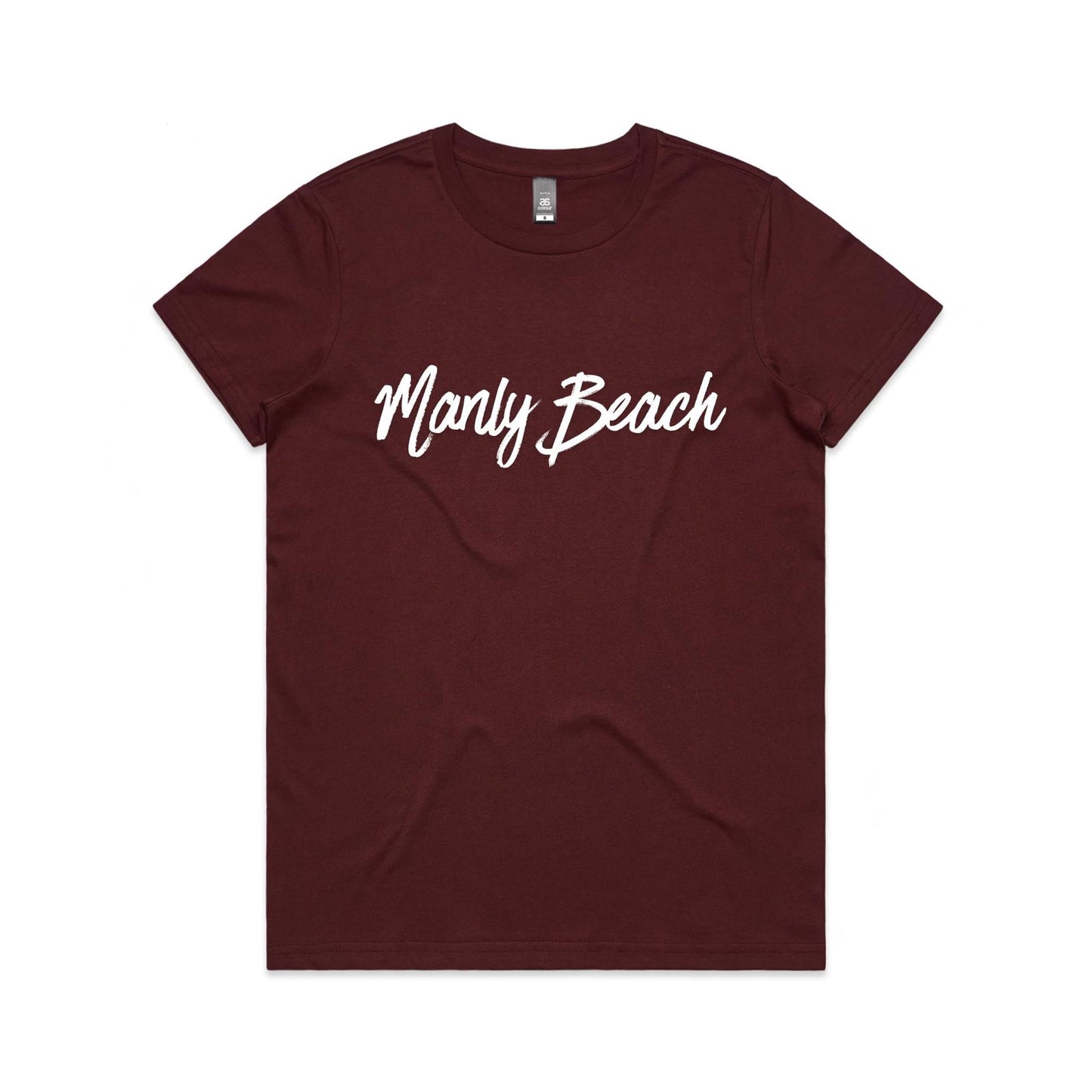 Lost Manly custom logo Manly Beach edition AS Colour Women's Maple Tee - Lost Manly Shop