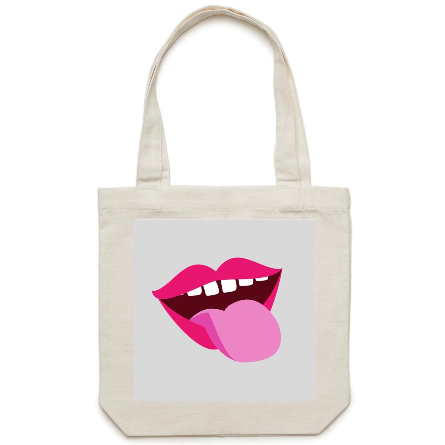 Lost Manly custom logo mouthy edition AS Colour - Shoulder Canvas Tote Bag - Lost Manly Shop