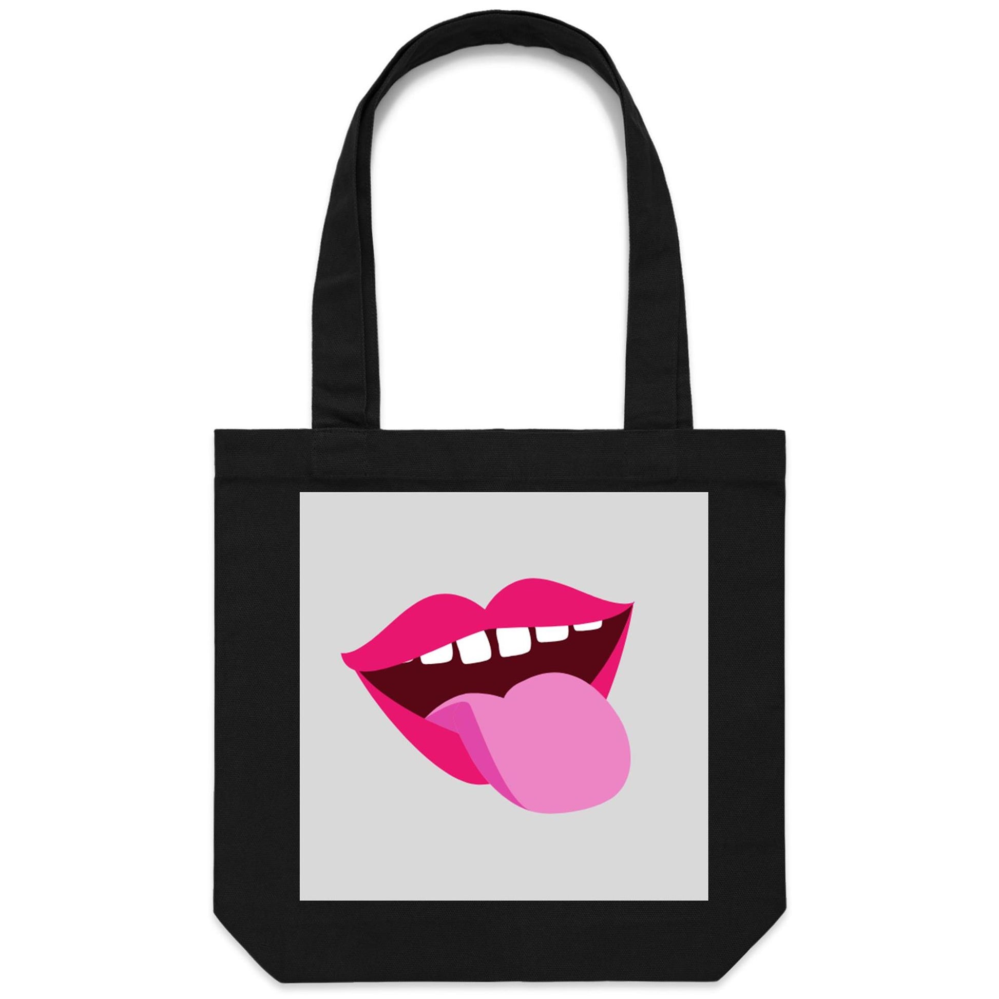 Lost Manly custom logo mouthy edition AS Colour - Shoulder Canvas Tote Bag - Lost Manly Shop
