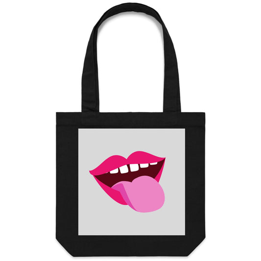 Lost Manly custom logo mouthy edition AS Colour - Shoulder Canvas Tote Bag - Lost Manly Shop