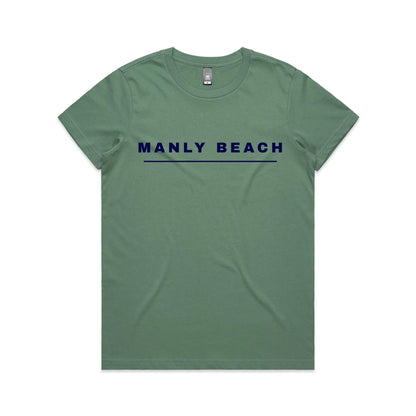 Lost Manly Custom Manly Beach Logo Edition AS Colour Women's Maple Tee - Lost Manly Shop