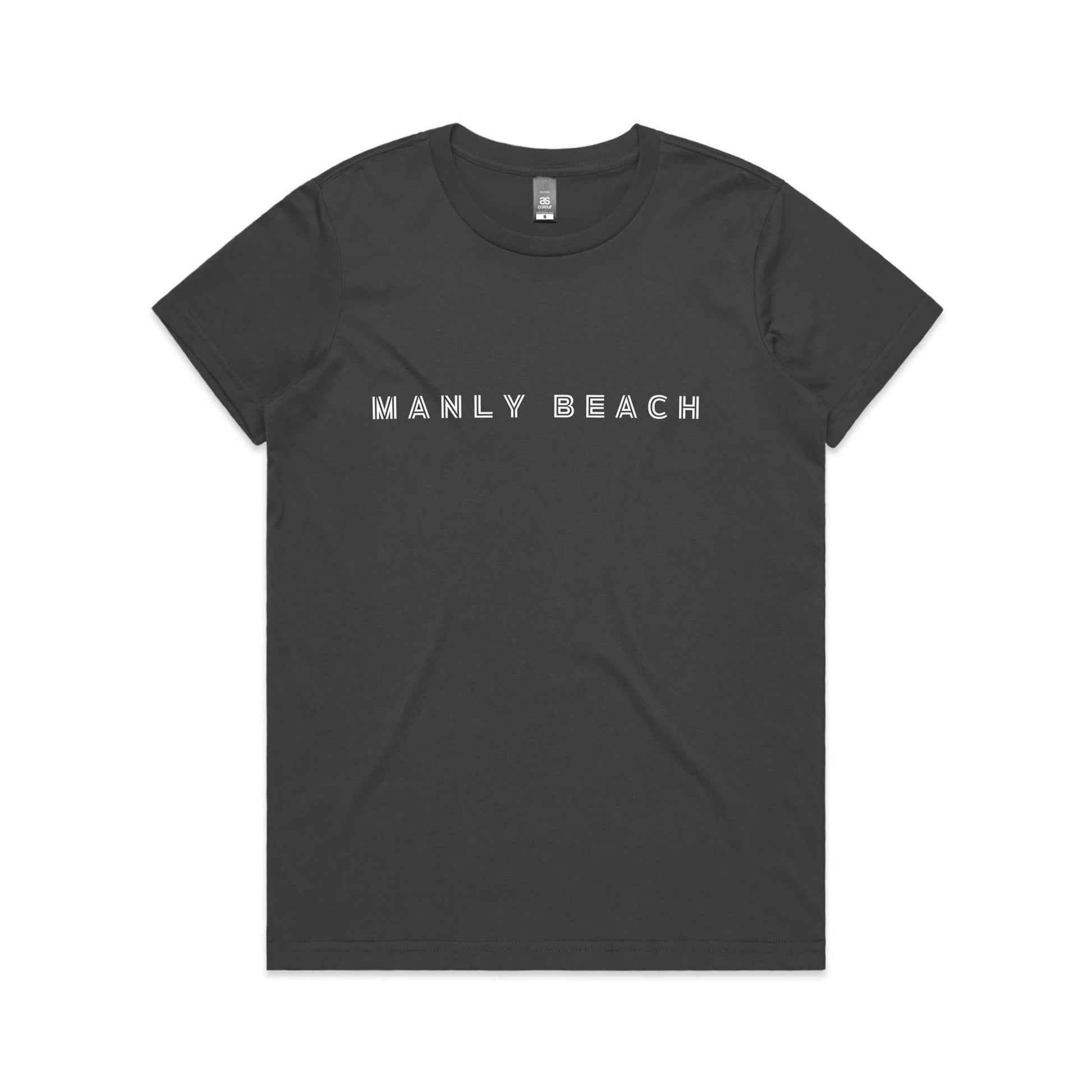 Manly Beach custom logo print on AS Colour Women's Maple Tee 