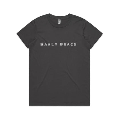 Manly Beach custom logo print on AS Colour Women's Maple Tee 