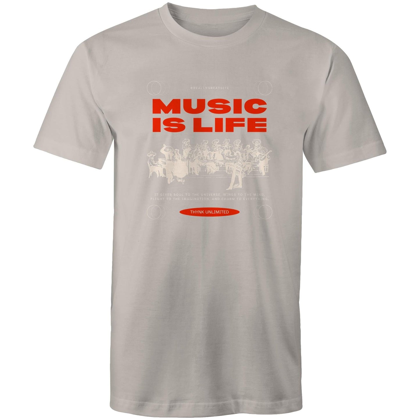 Mens T-Shirt Music is Life 