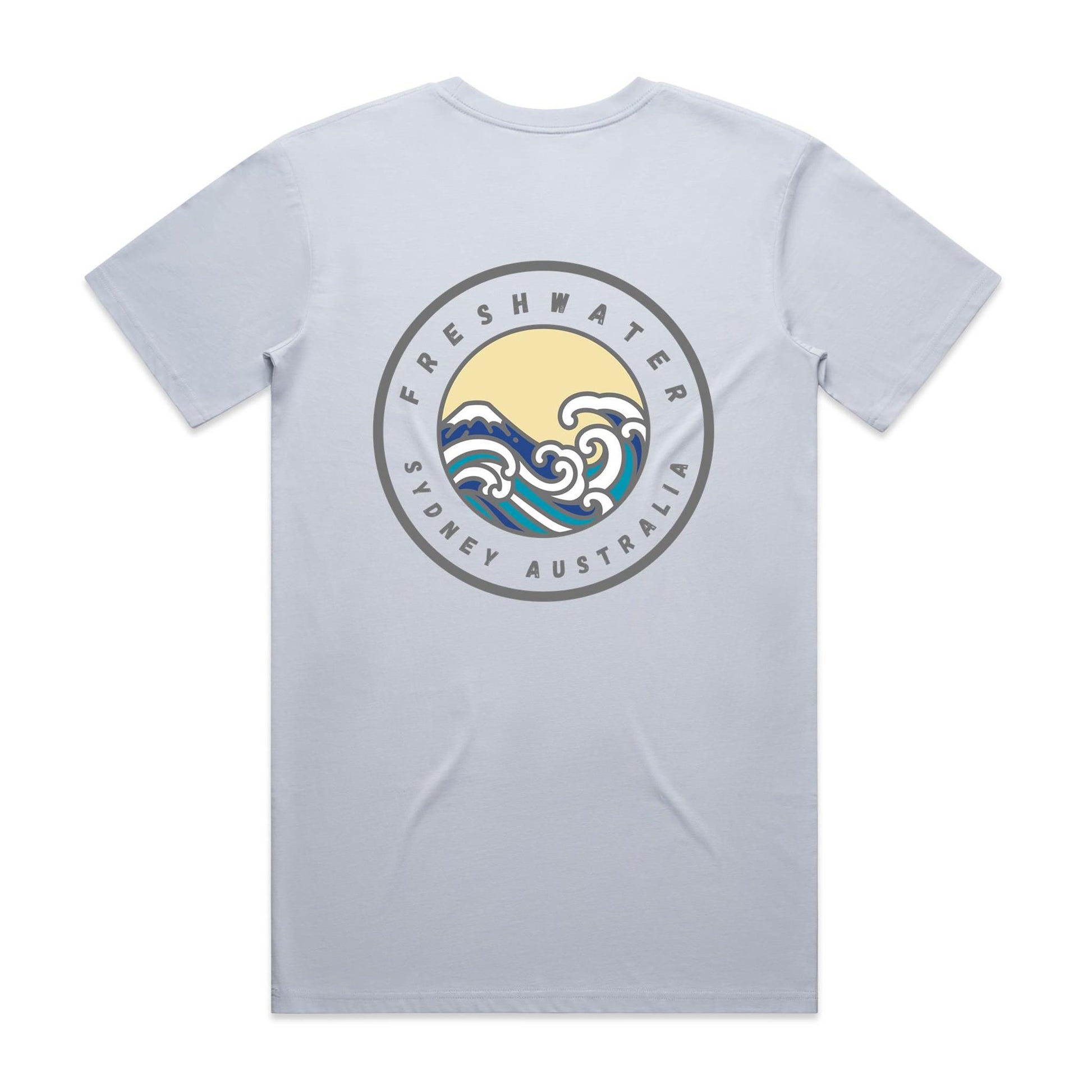 Freshwater Sydney Australia custom double logo collection Comfy Cotton Tee - Lost Manly Shop