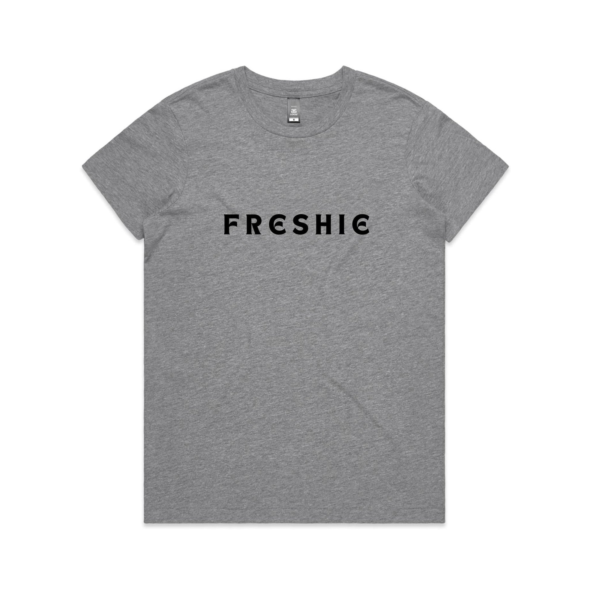 AS Colour Women's Maple Tee Freshie custom logo black font 