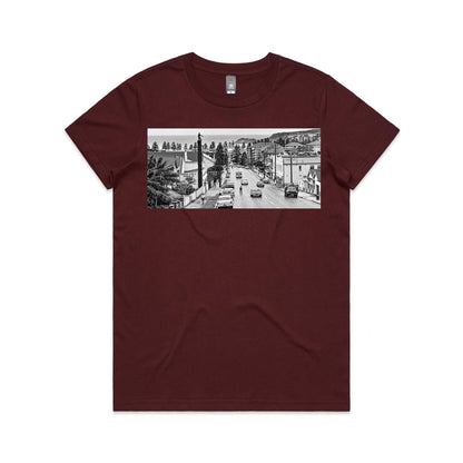Vintage Manly Tyre Man Women’s Cotton T-Shirt – Sydney Road