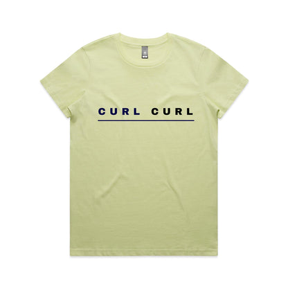 Lost Manly custom logo Curl Curl edition AS Colour Women's Maple Tee - Lost Manly Shop