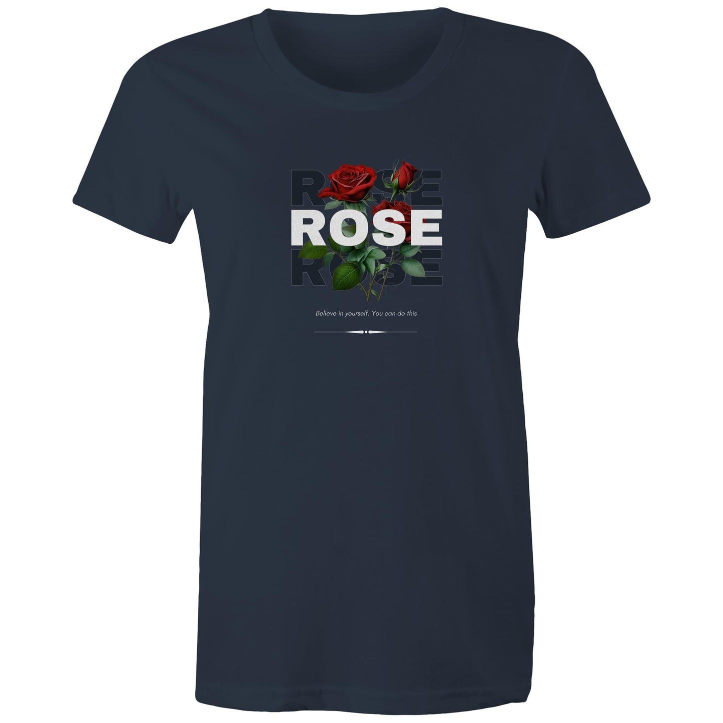 Women's Maple Tee Rose custom logo 