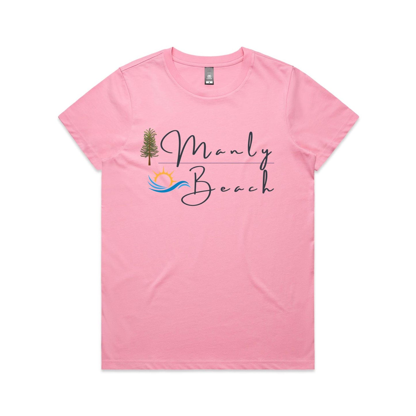 Lost Manly Custom Manly Beach Logo Limited Edition AS Colour Women's Maple Tee - Lost Manly Shop