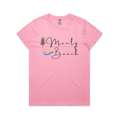 Lost Manly Custom Manly Beach Logo Limited Edition AS Colour Women's Maple Tee - Lost Manly Shop