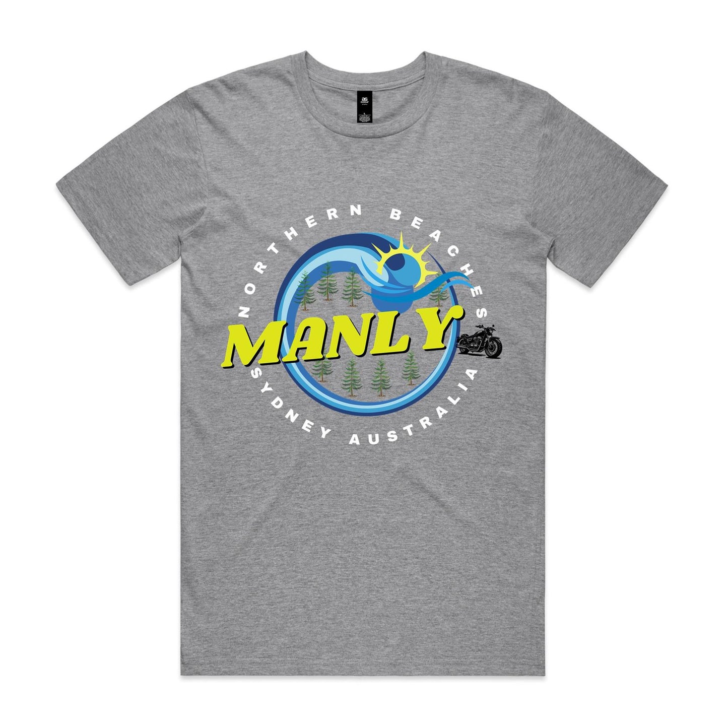 Lost Manly custom logo edition The Manly Barry AS Colour Tee - Lost Manly Shop