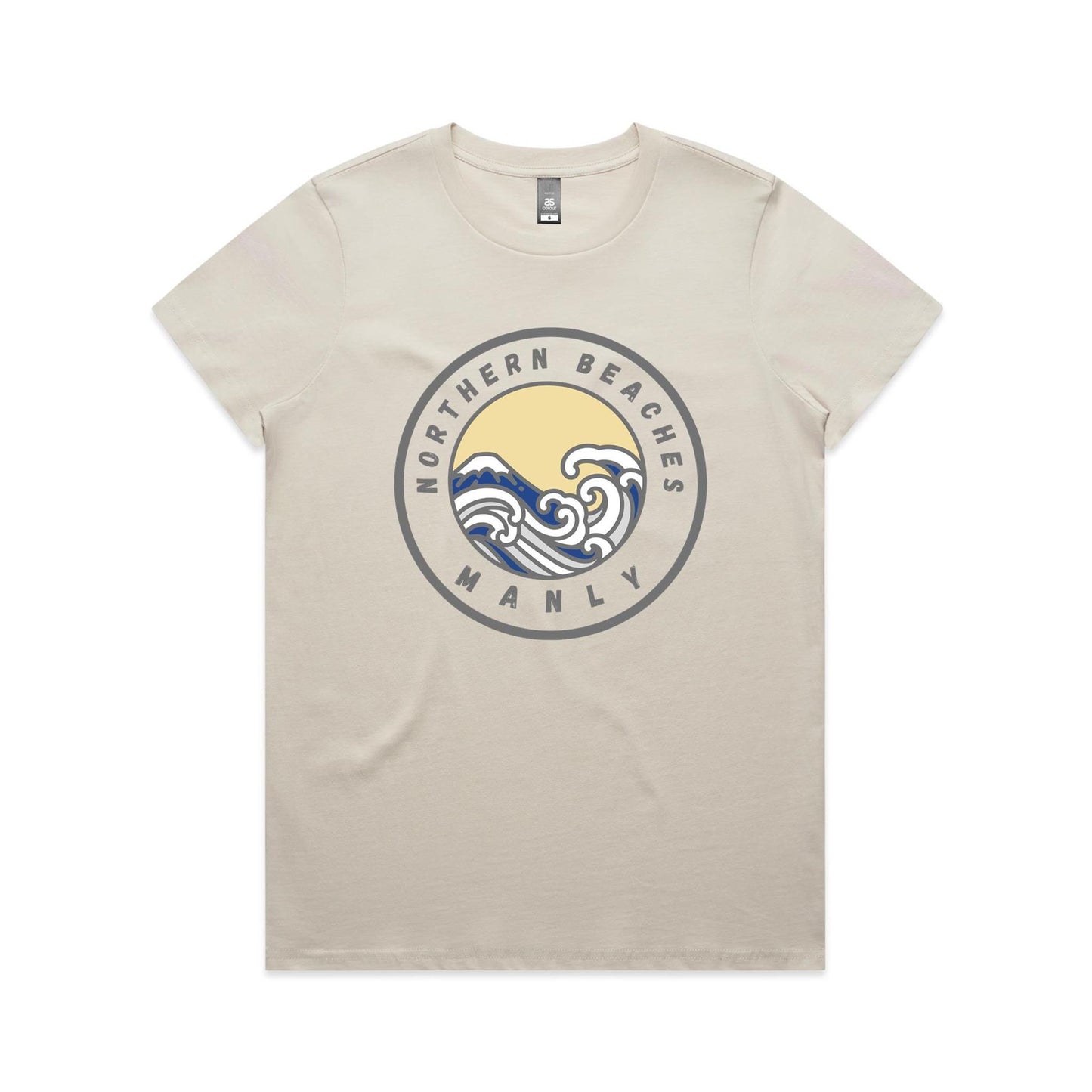 Lost Manly Custom Logo Northern Beaches Manly Edition AS Colour Women's Maple Tee - Lost Manly Shop