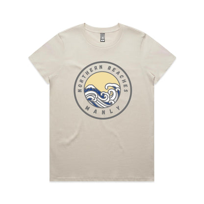 Lost Manly Custom Logo Northern Beaches Manly Edition AS Colour Women's Maple Tee - Lost Manly Shop