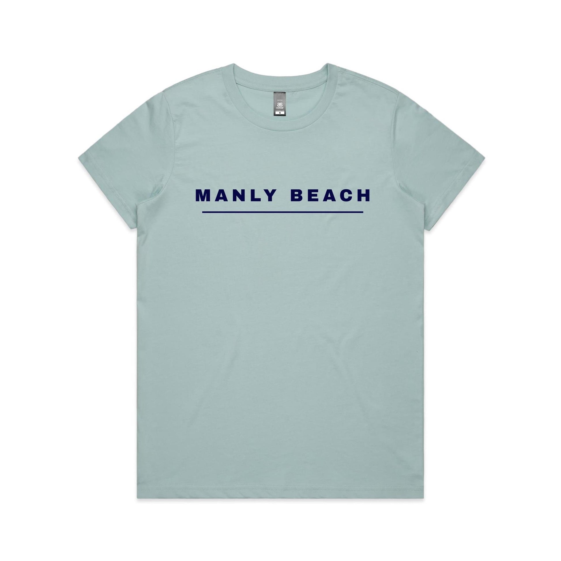 Lost Manly custom logo Manly Beach edition AS Colour Women's Maple Tee - Lost Manly Shop
