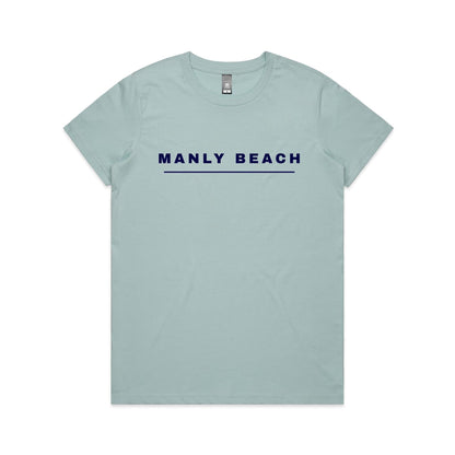 Lost Manly custom logo Manly Beach edition AS Colour Women's Maple Tee - Lost Manly Shop
