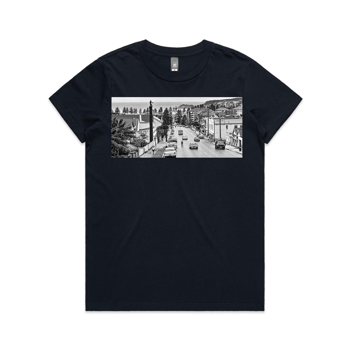 Vintage Manly Tyre Man Women’s Cotton T-Shirt – Sydney Road