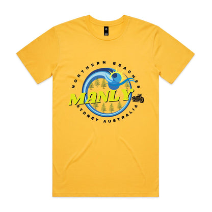Lost Manly custom logo The Manly Barry AS Colour Staple Tee - Lost Manly Shop