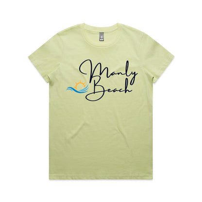 Lost Manly Custom Manly Beach Logo Limited Edition AS Colour Women's Maple Tee - Lost Manly Shop