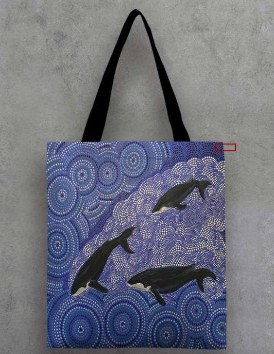 Canvas Tote Bag Black Strap 