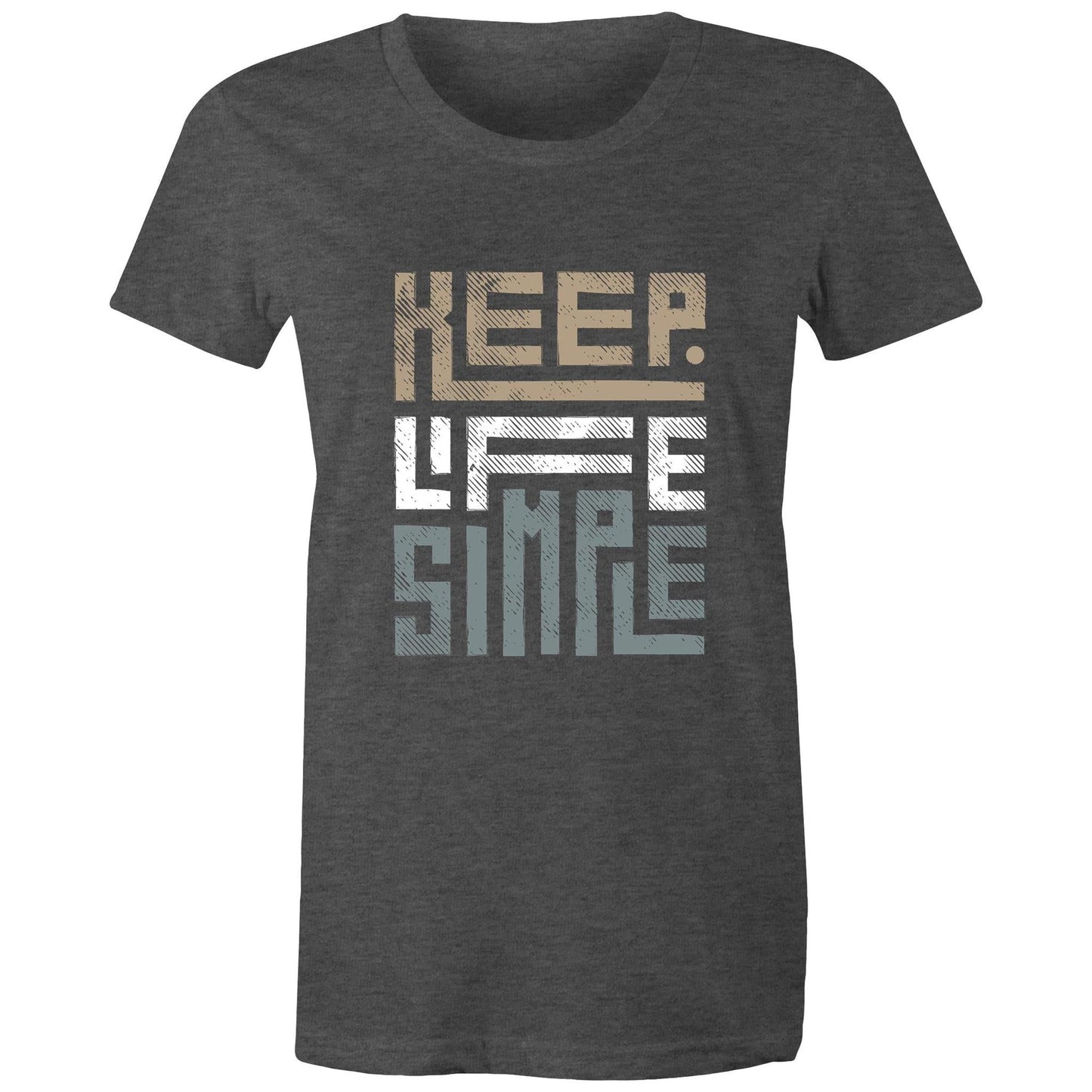 Women's Maple Tee Keep Life Simple Print 