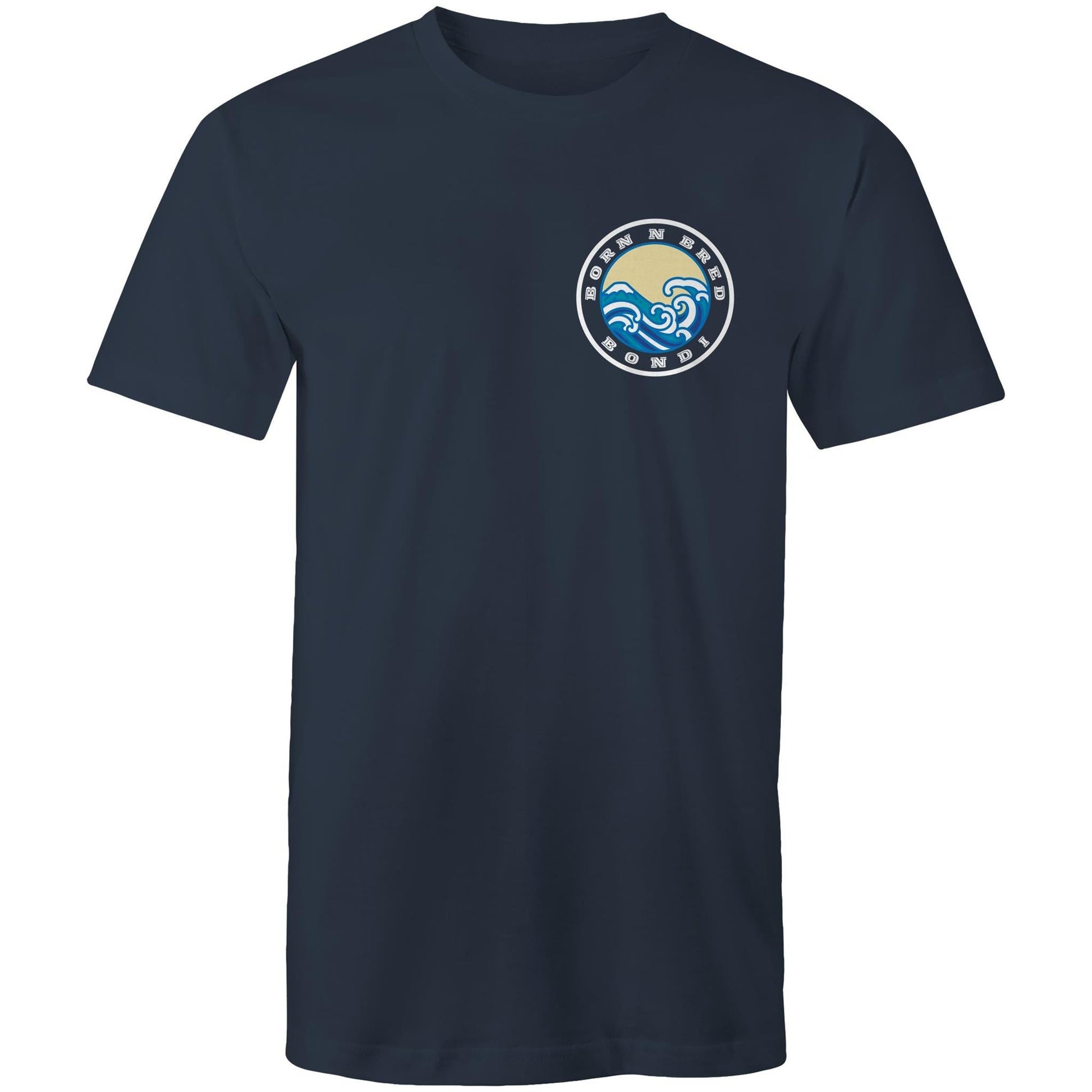 Bondi Born n Bred / Collaroy custom logos printed on AS Colour Staple - Mens T-Shirt 