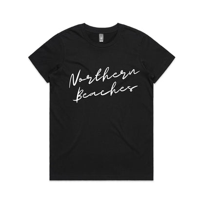 Lost Manly custom logo Northern Beaches AS Colour Women's Maple Tee - Lost Manly Shop