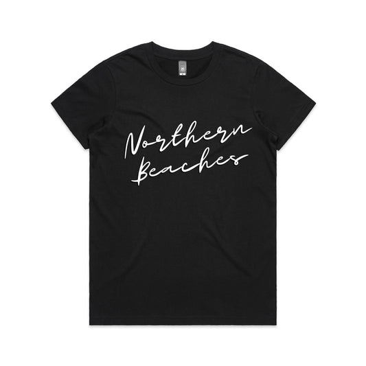 Lost Manly custom logo Northern Beaches AS Colour Women's Maple Tee - Lost Manly Shop