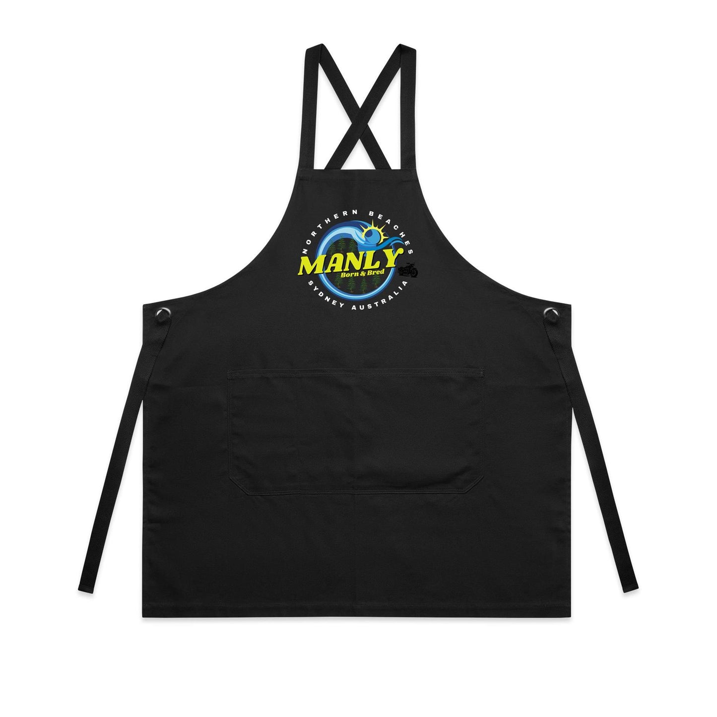 Lost Manly custom logo The Manly Barry Born & Bred edition AS Colour Carrie Apron - Lost Manly Shop