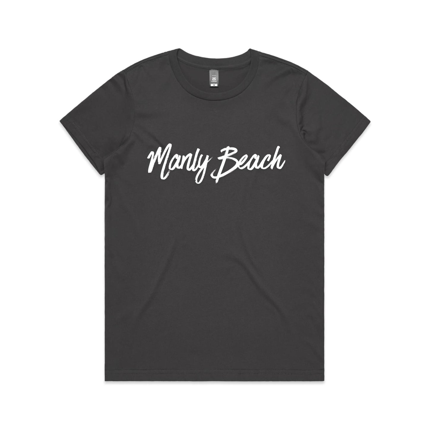 Lost Manly custom logo Manly Beach edition AS Colour Women's Maple Tee - Lost Manly Shop