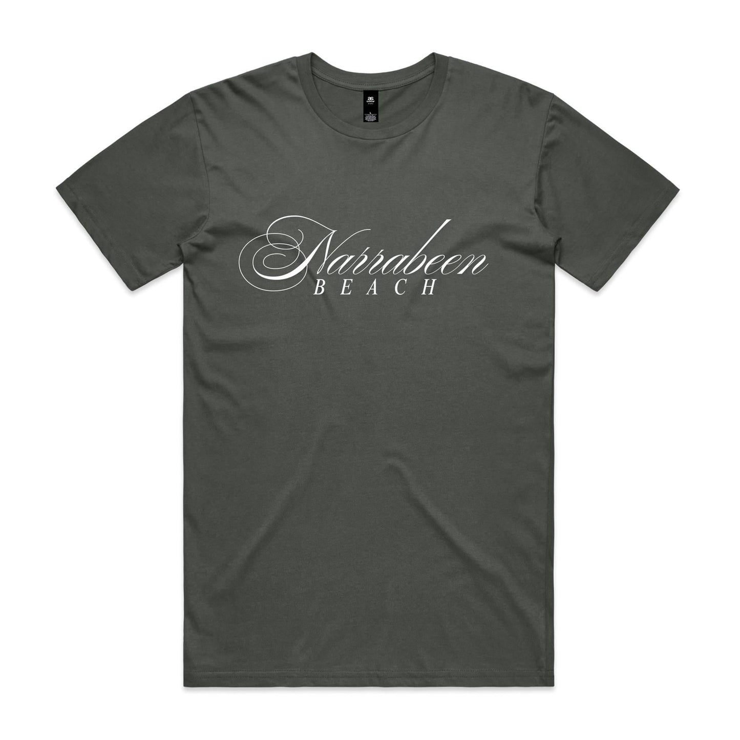 AS Colour Staple Tee Narrabeen Beach custom logo white font 