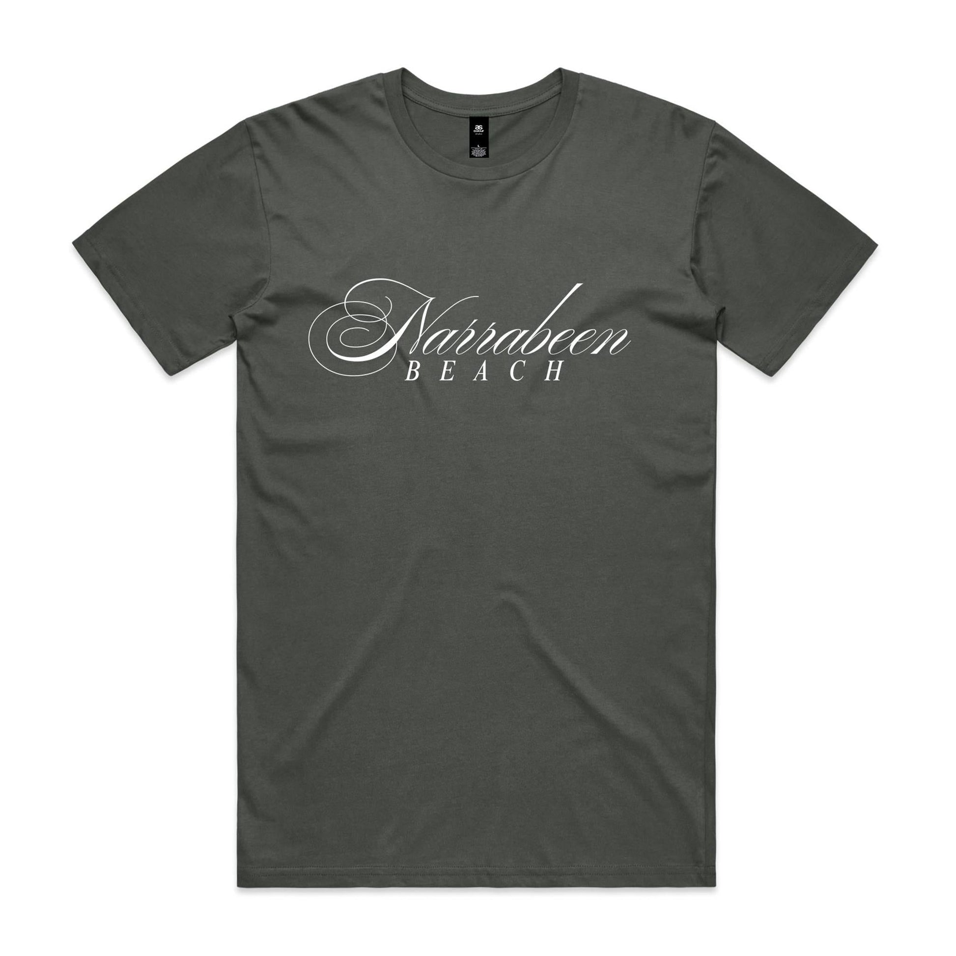 AS Colour Staple Tee Narrabeen Beach custom logo white font 