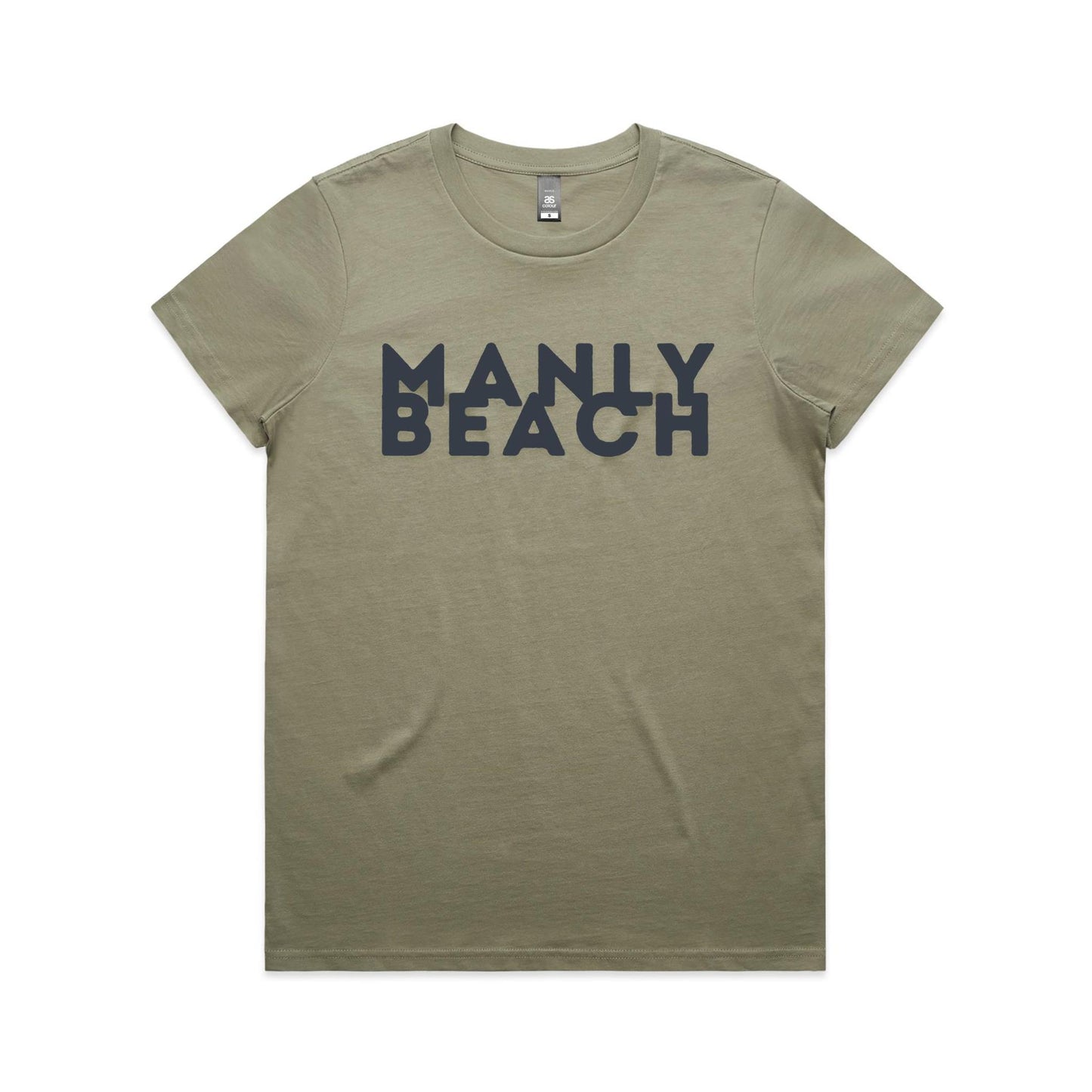 Lost Manly Custom Logo Manly Beach Edition AS Colour Women's Maple Tee. - Lost Manly Shop