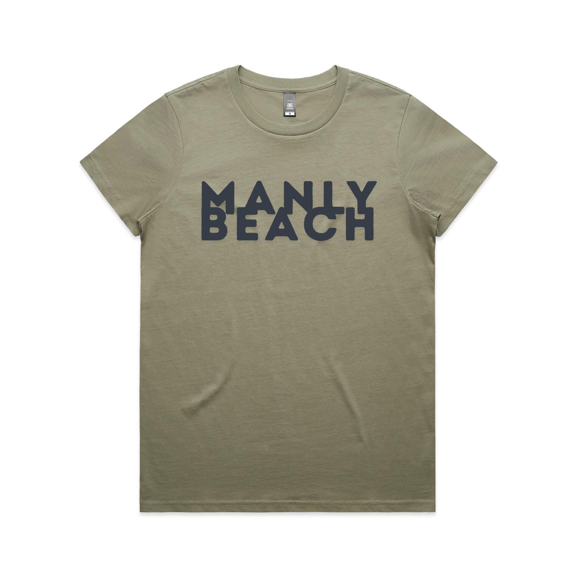 Lost Manly Custom Logo Manly Beach Edition AS Colour Women's Maple Tee. - Lost Manly Shop