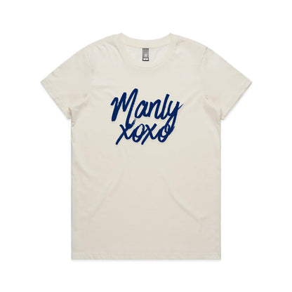 Lost Manly Custom Logo Manly xoxo Edition AS Colour Women's Maple Tee - Lost Manly Shop