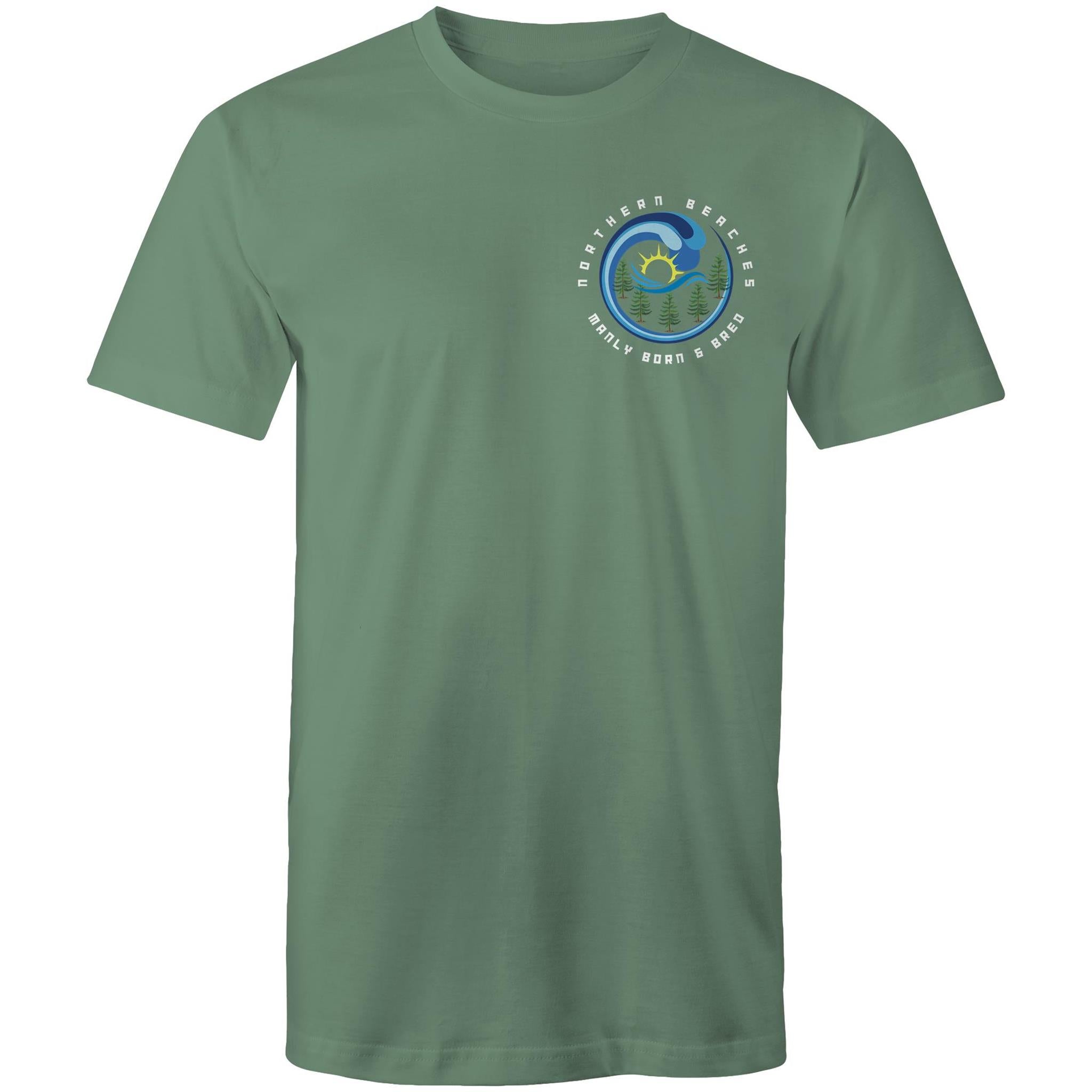 Mens T-Shirt Northern Beaches Manly Born n Bred Printed Logo 