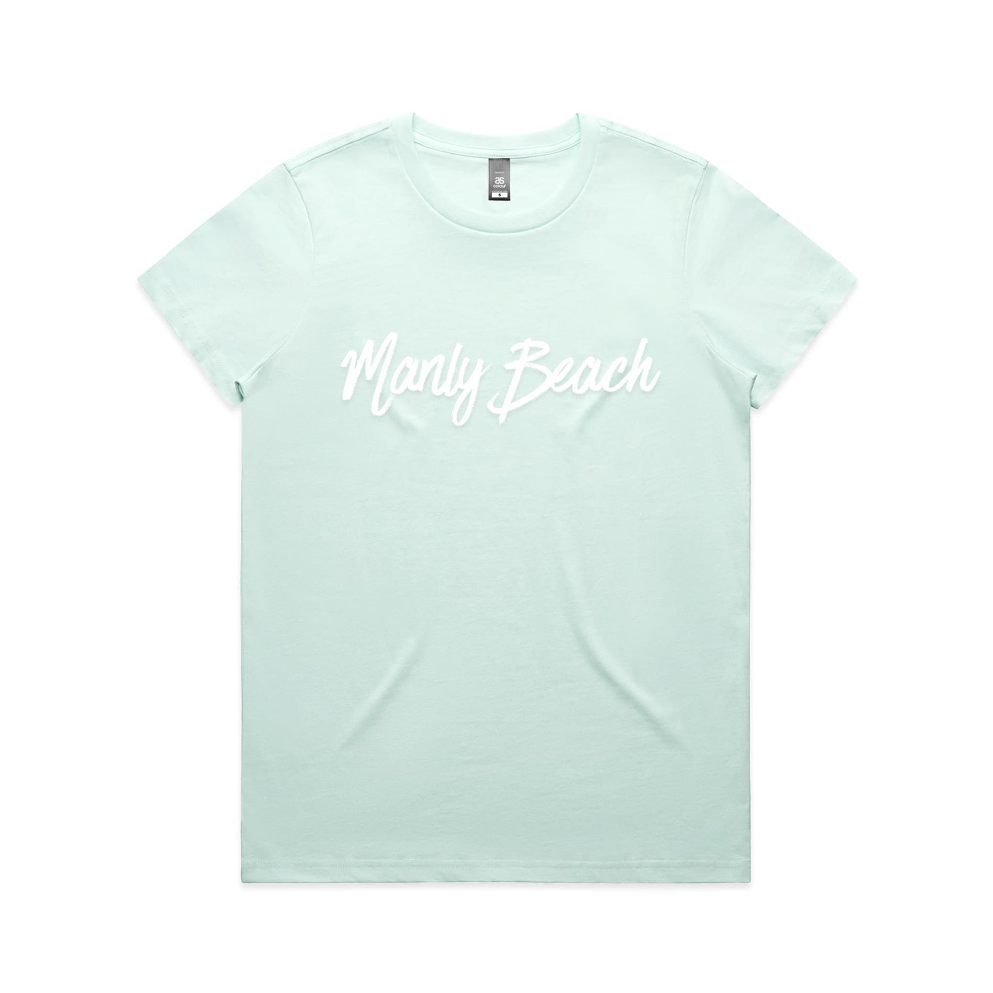 Lost Manly custom logo Manly Beach edition AS Colour Women's Maple Tee - Lost Manly Shop