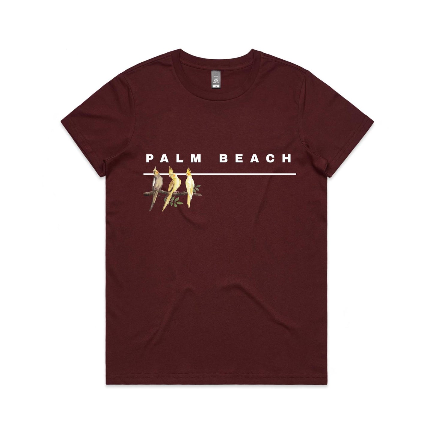 Lost Manly custom logo Palm Beach edition AS Colour Women's Maple Tee - Lost Manly Shop