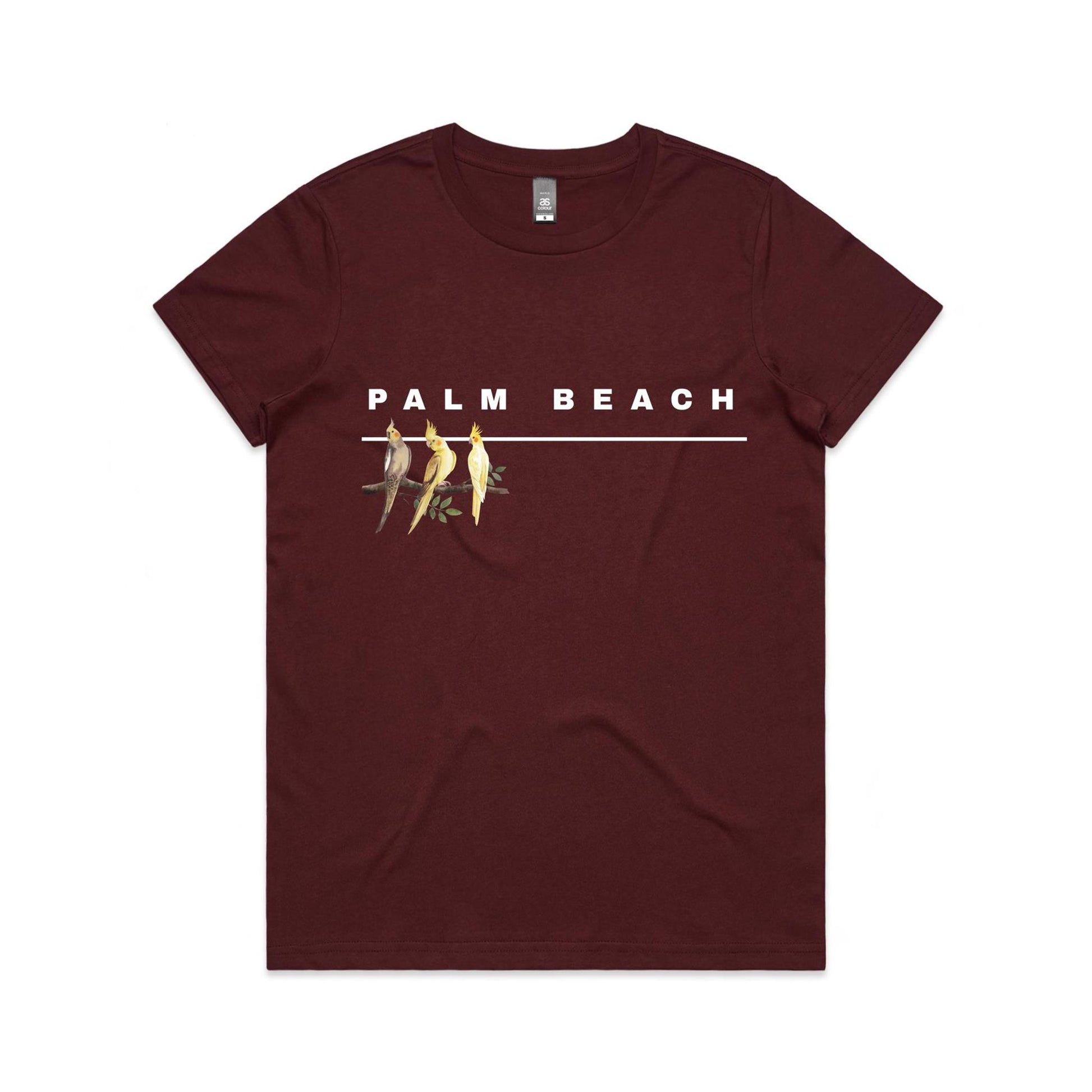 Lost Manly custom logo Palm Beach edition AS Colour Women's Maple Tee - Lost Manly Shop