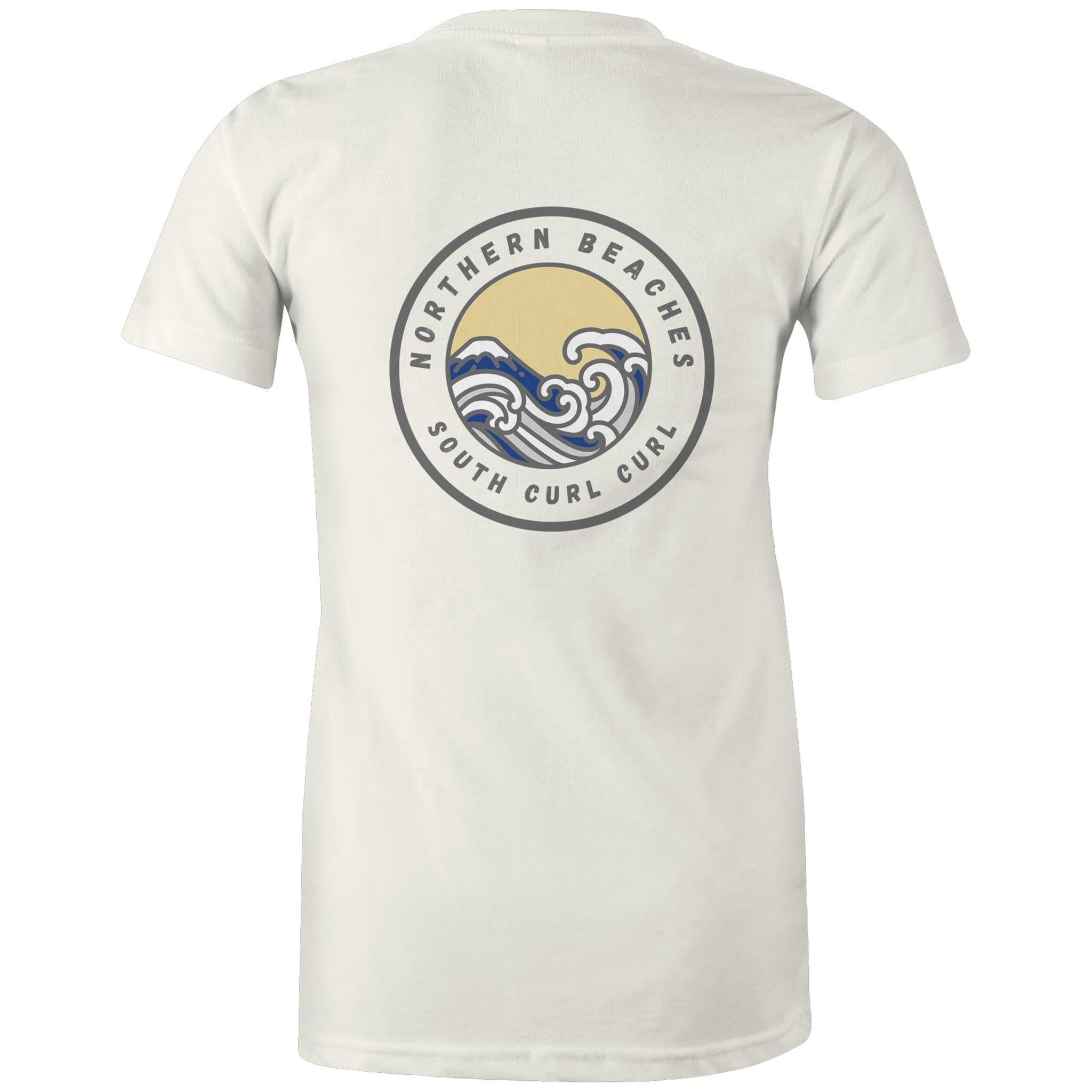 AS Colour - Women's Maple Tee South Curl Curl logo on change logo with our personalisation option - Lost Manly Shop