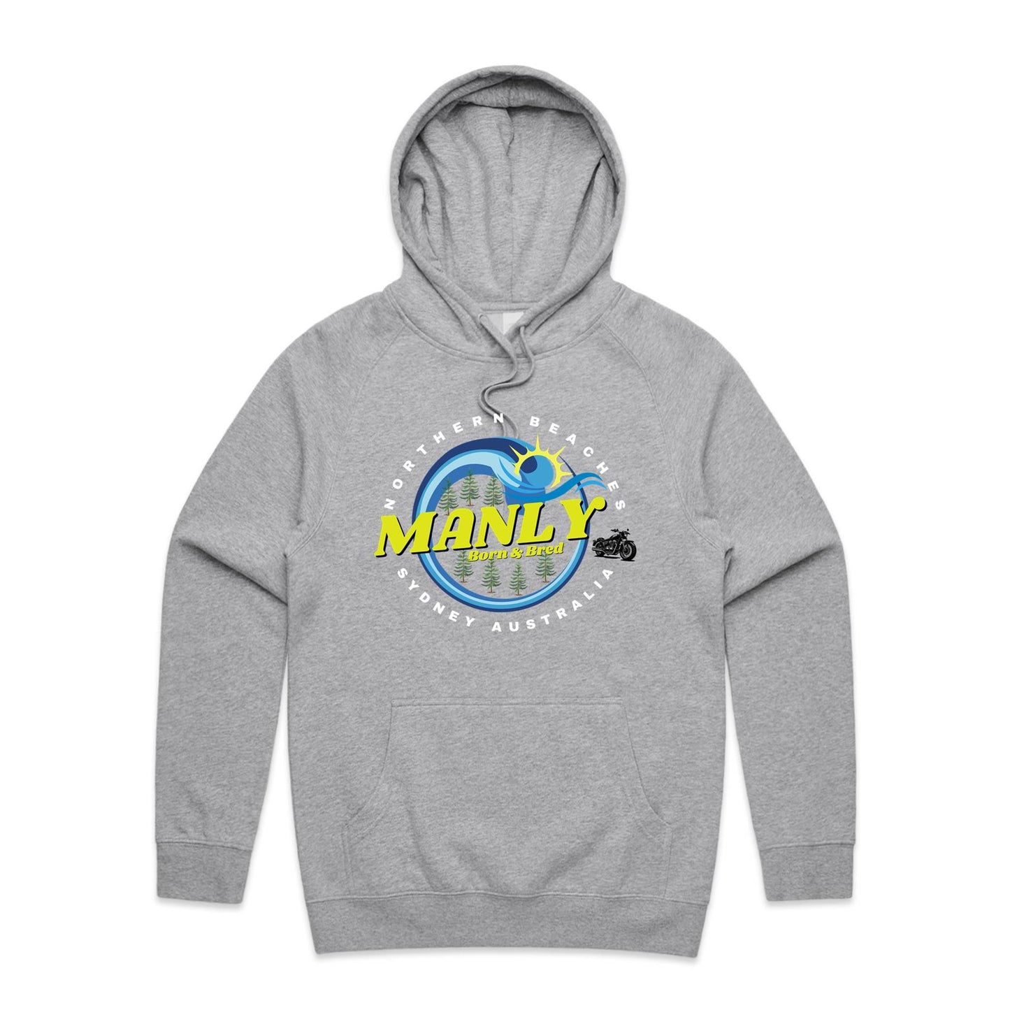 Lost Manly custom logo The Manly Barry Born & Bred edition AS Colour - Supply Hood - Lost Manly Shop