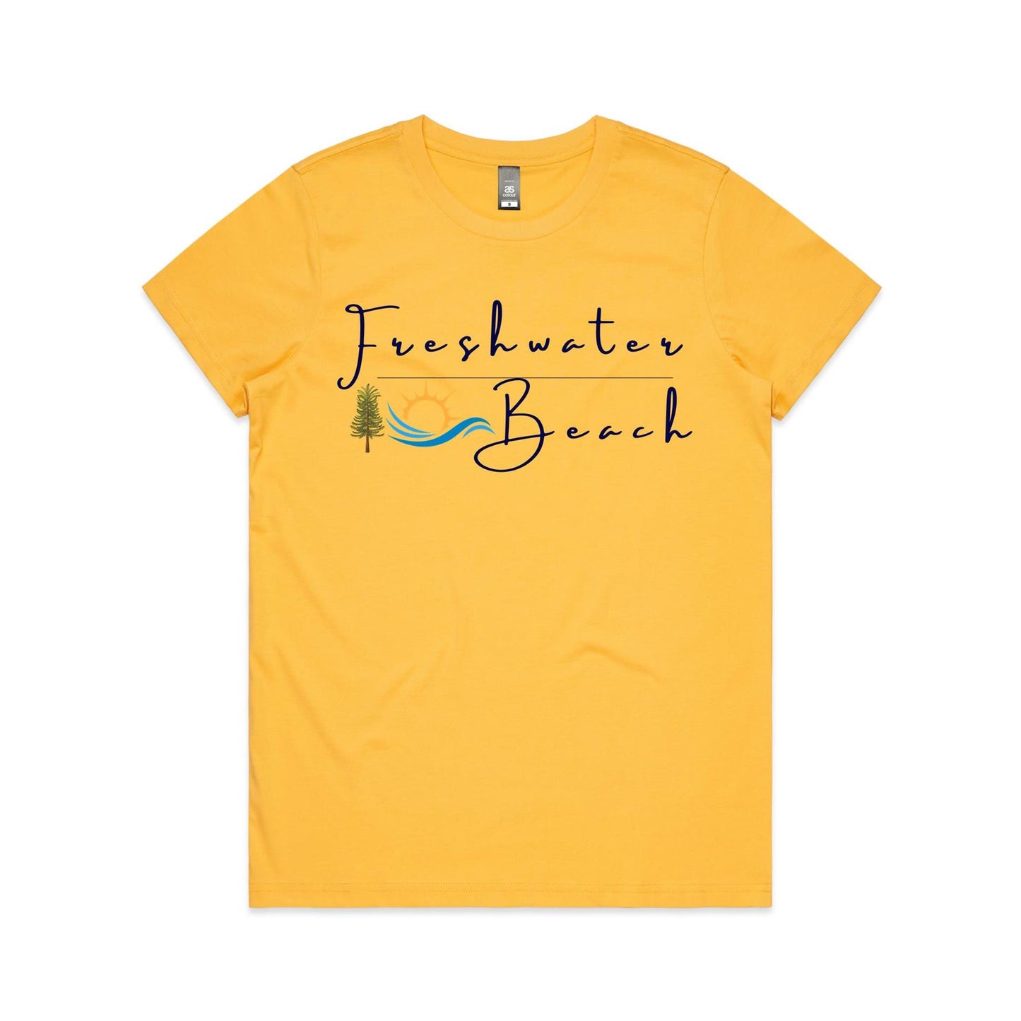 Lost Manly Custom Freshwater Beach Logo Limited Edition AS Colour Women's Maple Tee - Lost Manly Shop