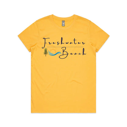 Lost Manly Custom Freshwater Beach Logo Limited Edition AS Colour Women's Maple Tee - Lost Manly Shop